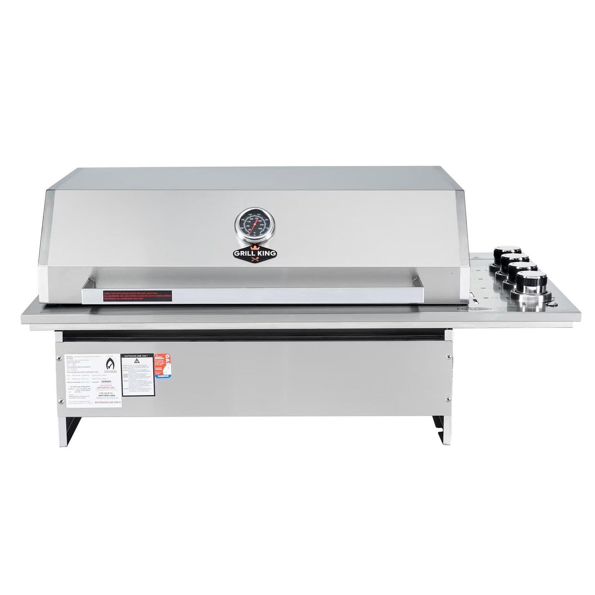 Grill King Slimline 4 Burner Drop In BBQ | 304 Stainless Steel