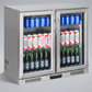 2-Door Stainless Steel Under Counter Can Cooler Wine Bar Fridge 208L