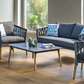Copacabana 4 Piece Outdoor Lounge Set Aluminium Frame Roped