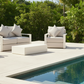 White Hampton Style Lounge Set Inc 2+1+1, Coffee Table Aluminium Frame and Weather Resistant Fabric