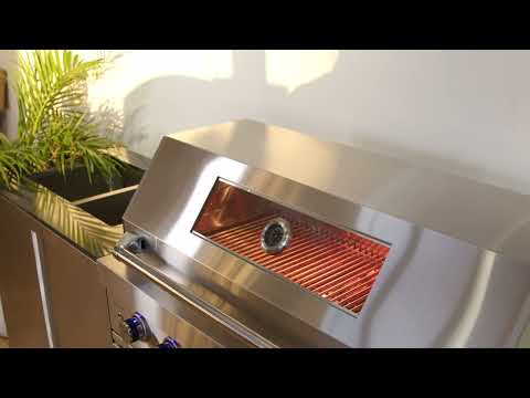Hurricane 6-Burner Outdoor Kitchen: Stainless Steel, Fridge, Sink, Wok & Rear Infrared Burner