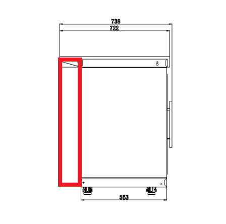 2x BBQ Module Rear Side Panel Suits Rockpool White BBQ Modules