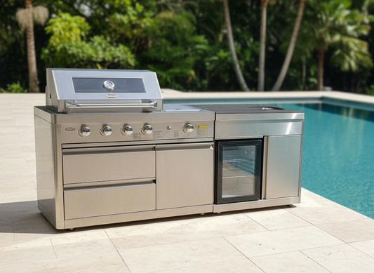 Floor Stock Stainless Steel Felix 4B + Wok BBQ Kitchen + Sink & Fridge Module