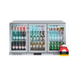 3-Door Commercial Glass Bar Fridge Beer Cooler Under Counter Wine Fridge 318L