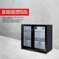 208L Double Door Under-bench Commercial Bar Wine Fridge Drinks Chiller in Black