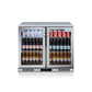 2-Door Stainless Steel Under Counter Can Cooler Wine Bar Fridge 208L