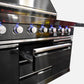Macelleria Professional 6 Burner Outdoor Kitchen BBQ | Black High Grade #304 Stainless Steel