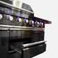 Macelleria Professional 6 Burner Outdoor Kitchen BBQ | Black High Grade #304 Stainless Steel