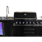Macelleria Professional 6 Burner Outdoor Kitchen BBQ | Black High Grade #304 Stainless Steel
