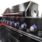Macelleria Professional 6 Burner Outdoor Kitchen BBQ | Black High Grade #304 Stainless Steel