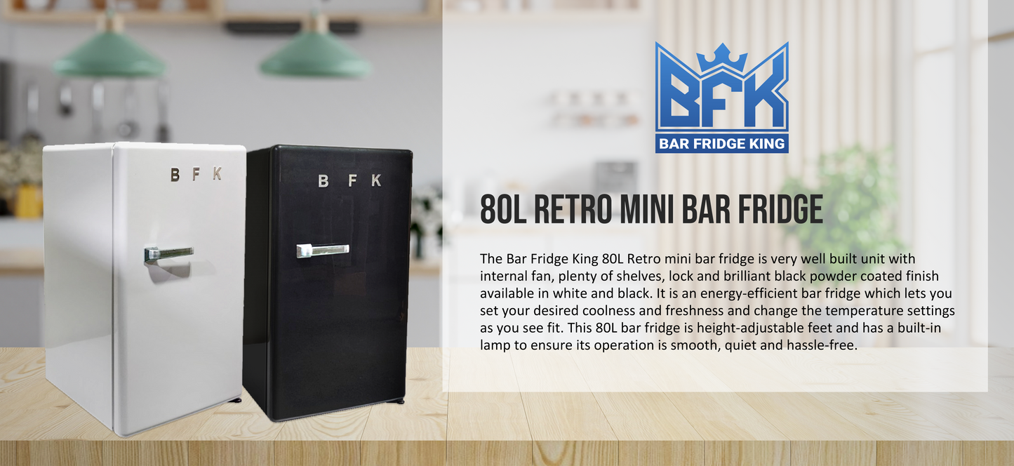 80L Retro Style Bar Fridge