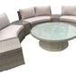 KABUL HALF MOON SOFA SET Aluminium Outdoor Lounge Setting — Black or White