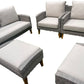 SIENA 6 Piece White + White Cushions Outdoor Lounge Set
