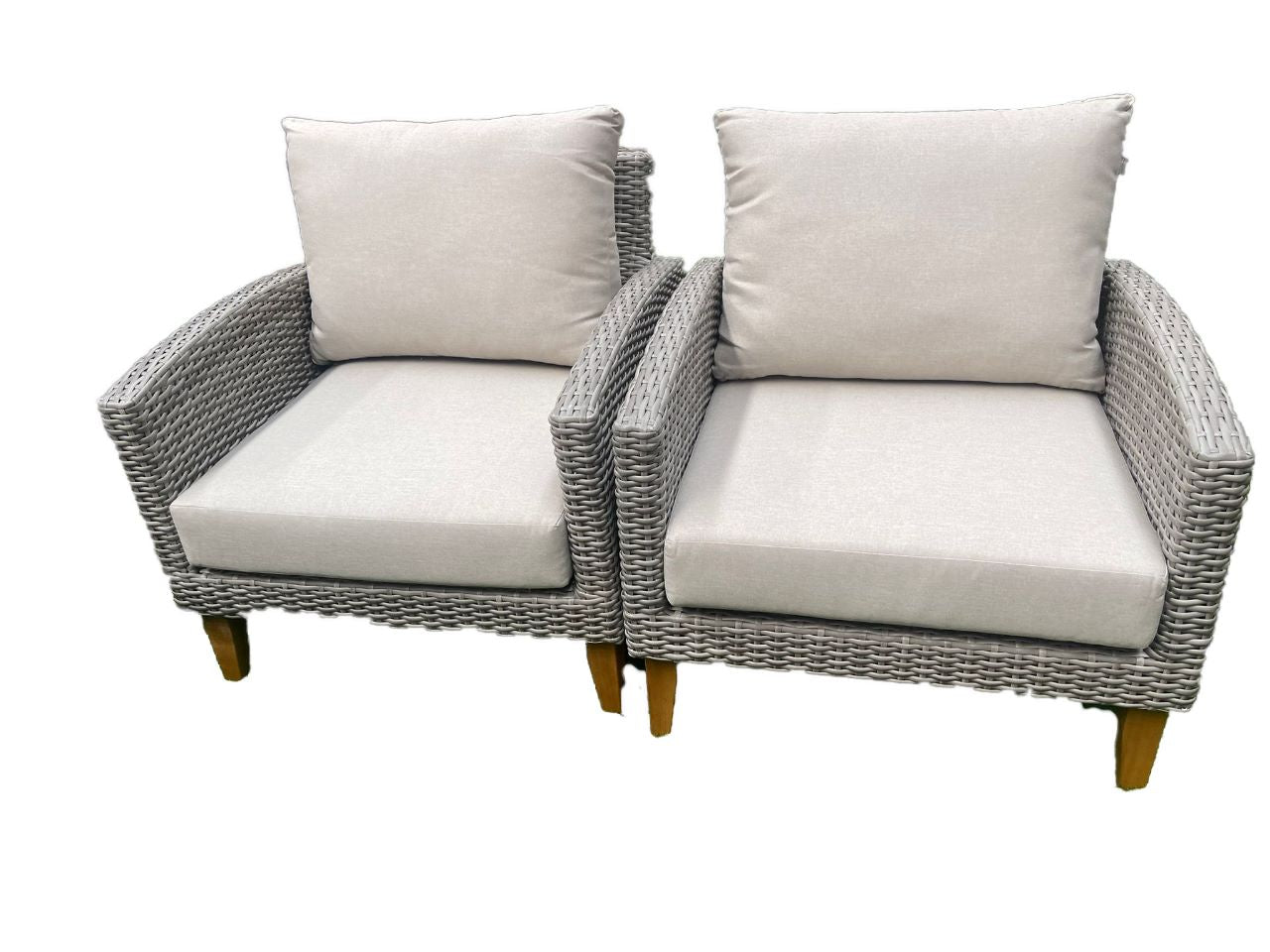SIENA 6 Piece White + White Cushions Outdoor Lounge Set
