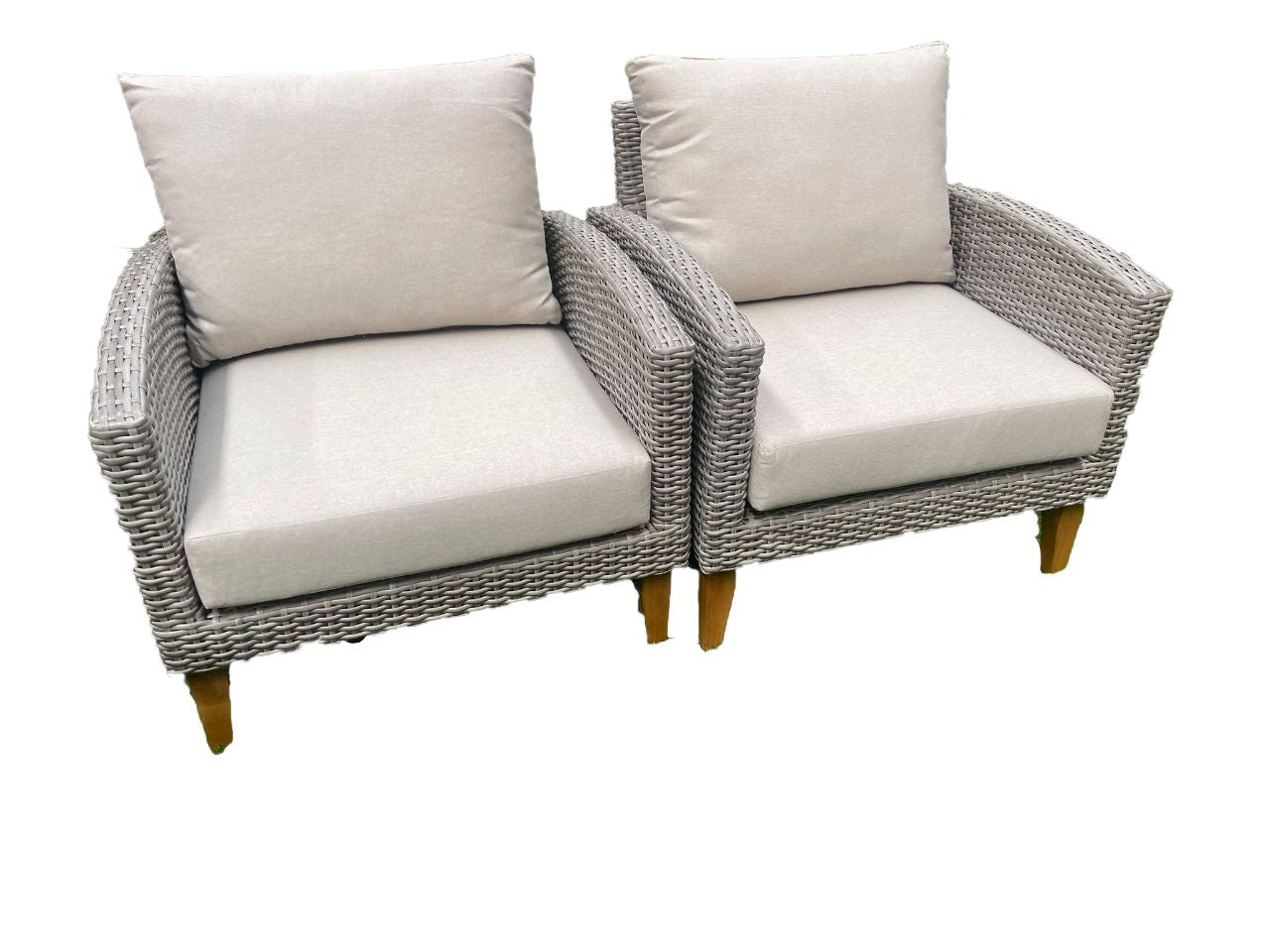 SIENA 6 Piece White + White Cushions Outdoor Lounge Set