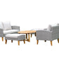 SIENA 6 Piece White + White Cushions Outdoor Lounge Set