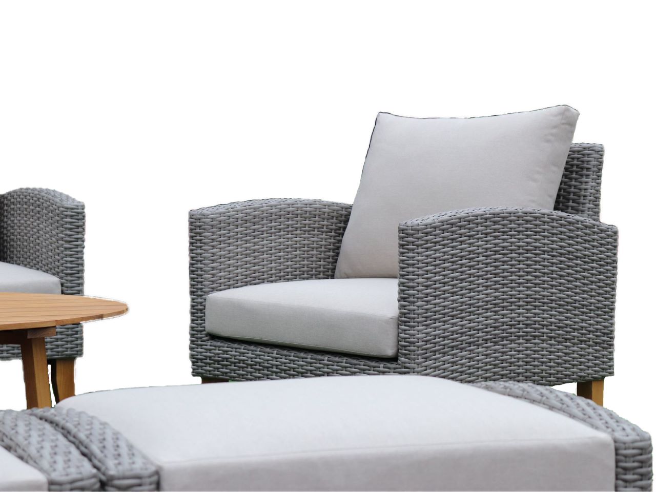 SIENA 6 Piece White + White Cushions Outdoor Lounge Set