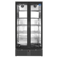Floor Stock 458L Tropical Rated Triple Glazed Double Door Commercial 458ltr Upright Wine Bar Fridge Black