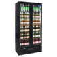 Floor Stock 458L Tropical Rated Triple Glazed Double Door Commercial 458ltr Upright Wine Bar Fridge Black
