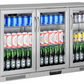 3-Door Commercial Glass Bar Fridge Beer Cooler Under Counter Wine Fridge 318L