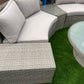 KABUL HALF MOON SOFA SET Aluminium Outdoor Lounge Setting — Black or White