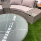 KABUL HALF MOON SOFA SET Aluminium Outdoor Lounge Setting — Black or White