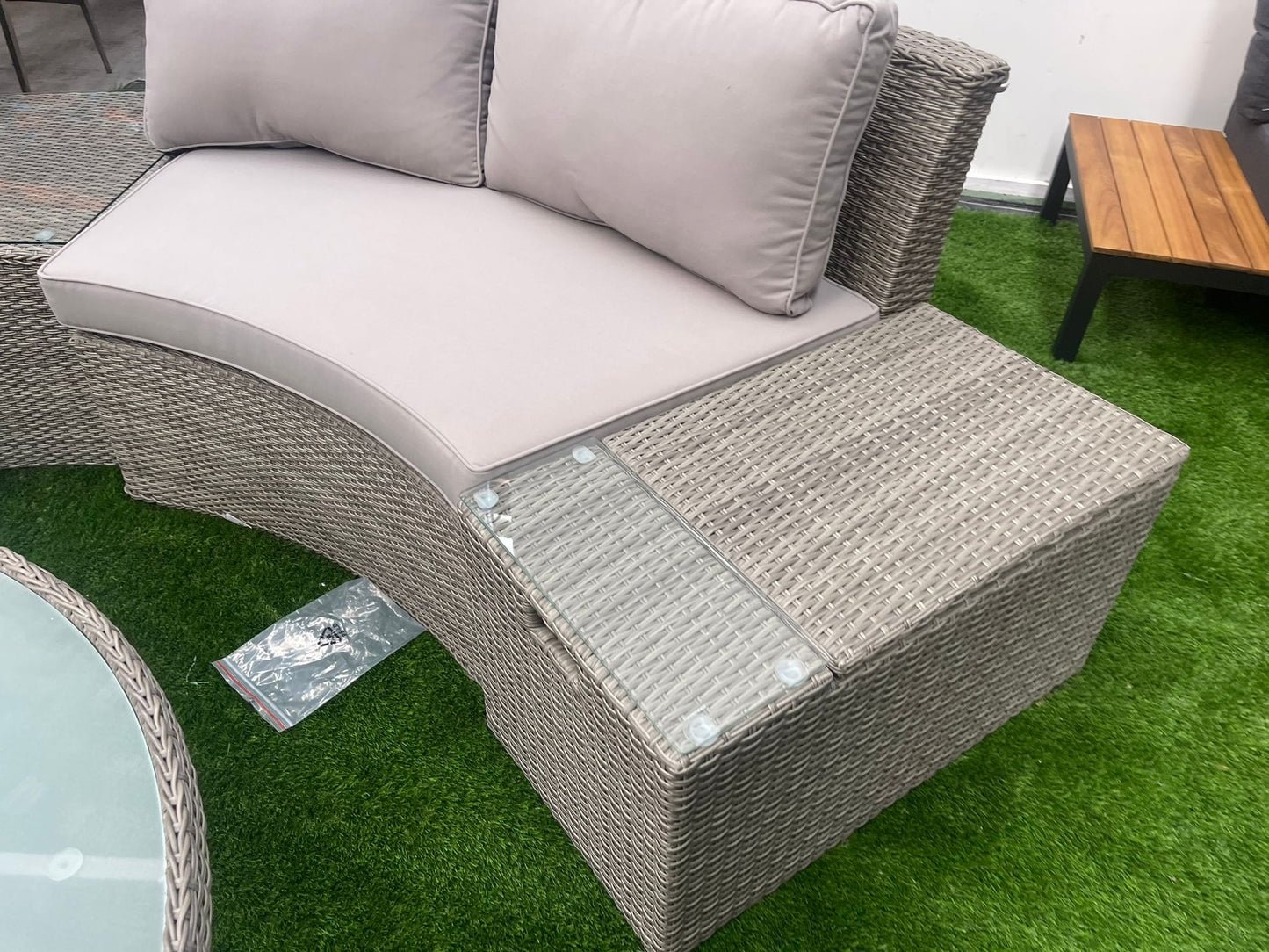 KABUL HALF MOON SOFA SET Aluminium Outdoor Lounge Setting — Black or White