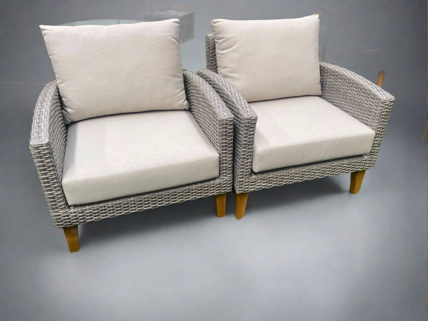 SIENA 6 Piece White + White Cushions Outdoor Lounge Set