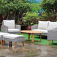 SIENA 6 Piece White + White Cushions Outdoor Lounge Set