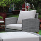 SIENA 6 Piece White + White Cushions Outdoor Lounge Set