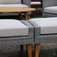 SIENA 6 Piece White + White Cushions Outdoor Lounge Set
