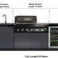 Floor Stock Rockpool Black 4B + Wok: Designer Black Outdoor BBQ Kitchen Package inc Fridge & Sink