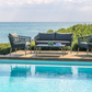 Copacabana 4 Piece Outdoor Lounge Set Aluminium Frame Roped