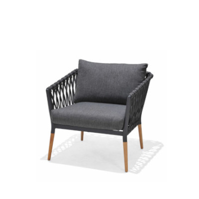 Copacabana 4 Piece Outdoor Lounge Set Aluminium Frame Roped