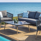 Copacabana 4 Piece Outdoor Lounge Set Aluminium Frame Roped