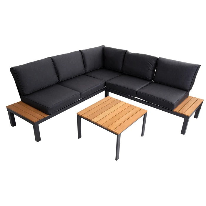 Floor Stock Outdoor Havana Package In Black Outdoor Aluminium & Acac